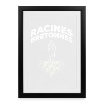 Brittany Breton Roots Triskell Identity - Framed poster (27 × 37 cm) - black - Front