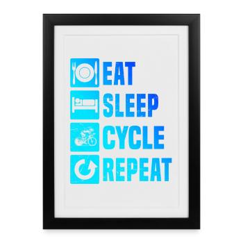 J'adore les vélos de route, super design pour les vélos de course ! - Affiche encadrée (27 × 37 cm) - noir - Devant