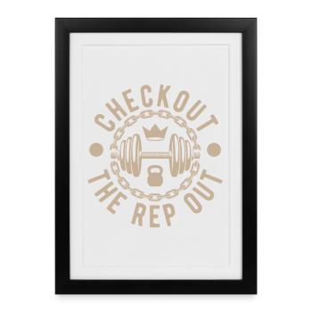 Fitness Motivation Bodybuilder Checkout The Rap - Framed poster (27 × 37 cm) - black - Front