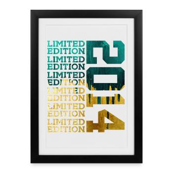 ÉDITION LIMITÉE 2014 12 ANS 12E ANNIVERSAIRE - Affiche encadrée (27 × 37 cm) - noir - Devant