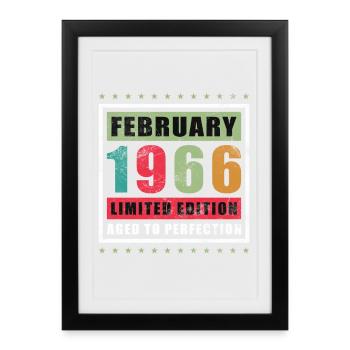 Février 1966 - Février 1966 Don - Affiche encadrée (27 × 37 cm) - noir - Devant