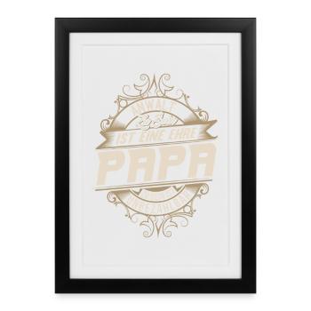 Papa avocat - Affiche encadrée (27 × 37 cm) - noir - Devant