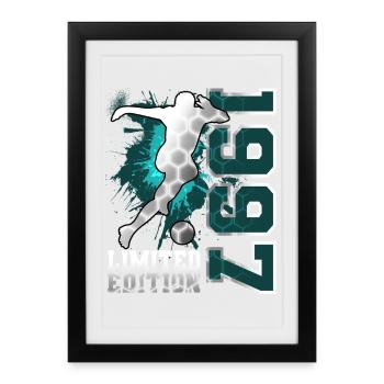 1997 Year of birth Birthday - Framed poster (27 × 37 cm) - black - Front