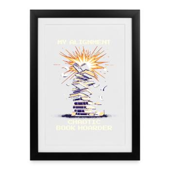 Chaotic Book Hoard | Collecting Books Reading - Framed poster (27 × 37 cm) - black - Front