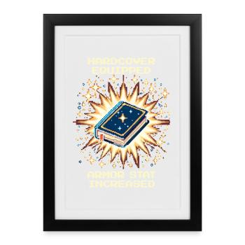 Version reliée équipée | Lire des livres Bibliophile - Affiche encadrée (27 × 37 cm) - noir - Devant