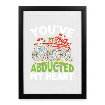Monster Truck du Cœur Enlevé - Affiche encadrée (27 × 37 cm) - noir - Devant