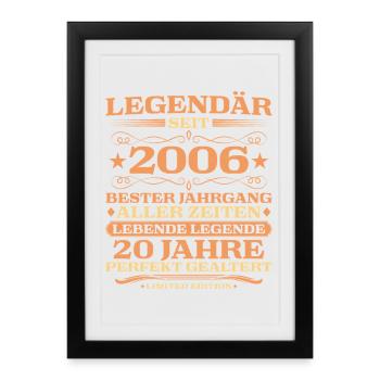 2006 vintage 20 years perfectly aged - Framed poster (27 × 37 cm) - black - Front