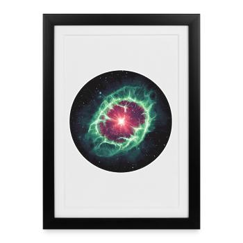 Astronomy Space Planetary Nebula Shell - Framed poster (27 × 37 cm) - black - Front
