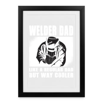 Des cadeaux pour les métallurgistes qui disent le soudeur - Affiche encadrée (27 × 37 cm) - noir - Devant