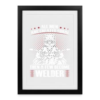 Des cadeaux pour les métallurgistes qui disent le soudeur - Affiche encadrée (27 × 37 cm) - noir - Devant