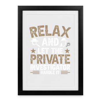  Private Investigator Uniform Detective Costume - Framed poster (27 × 37 cm) - black - Front