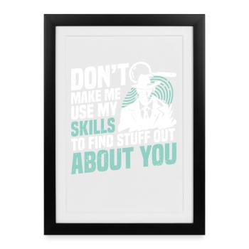  Observation Outfit for Private Investigator - Framed poster (27 × 37 cm) - black - Front