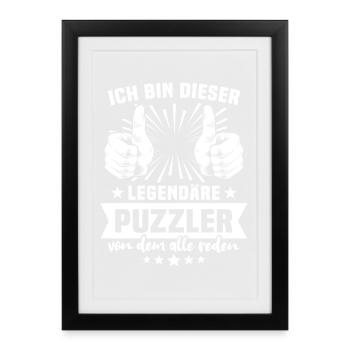 Puzzler Legend - Framed poster (27 × 37 cm) - black - Front