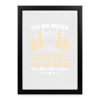 Dictons des cyclistes - Affiche encadrée (27 × 37 cm) - noir - Devant