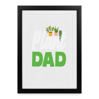 Amoureux des plantes Père jardinier Jardinier - Affiche encadrée (27 × 37 cm) - noir - Devant
