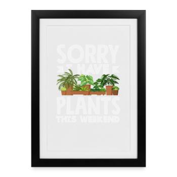 Planting This Weekend Plant Lovers - Framed poster (27 × 37 cm) - black - Front