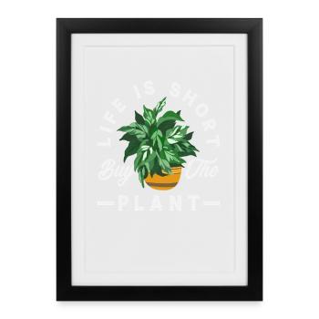 Jardinage des succulentes amateur de plantes - Affiche encadrée (27 × 37 cm) - noir - Devant