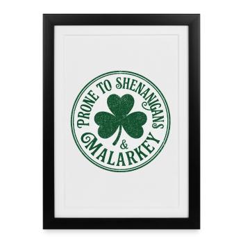 Drôles de la Saint-Patrick et des absurdités - Affiche encadrée (27 × 37 cm) - noir - Devant