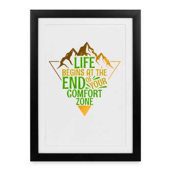 Alpinisme Randonnée - Affiche encadrée (27 × 37 cm) - noir - Devant