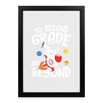 De l’école primaire aux étoiles - Affiche encadrée (27 × 37 cm) - noir - Devant