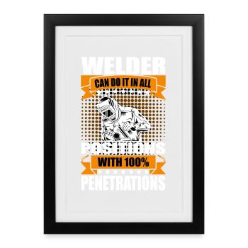 Des cadeaux pour les métallurgistes qui disent le soudeur - Affiche encadrée (27 × 37 cm) - noir - Devant