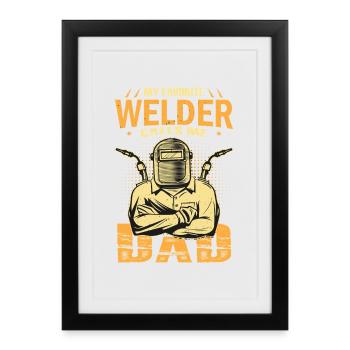 Des cadeaux pour les métallurgistes qui disent le soudeur - Affiche encadrée (27 × 37 cm) - noir - Devant