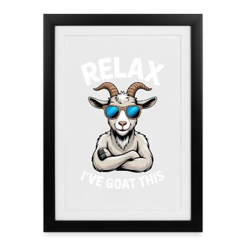 Dictions de chèvre Chèvres Drôle de cadeau de chèvre - Affiche encadrée (27 × 37 cm) - noir - Devant