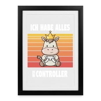 Conception d’animaux de jeu - Affiche encadrée (27 × 37 cm) - noir - Devant