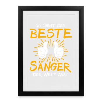 Singer Gift Idea - Framed poster (27 × 37 cm) - black - Front