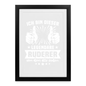 Rower Legend - Framed poster (27 × 37 cm) - black - Front
