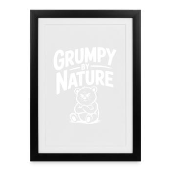 Grognon de nature - Affiche encadrée (27 × 37 cm) - noir - Devant