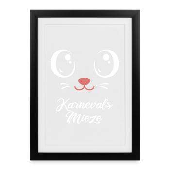 Carnival Kitty | Big Face Costume Disguise - Framed poster (27 × 37 cm) - black - Front