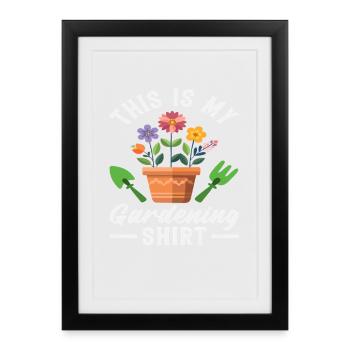 Succulente amoureuse des plantes. Voilà - Affiche encadrée (27 × 37 cm) - noir - Devant