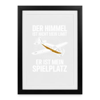 Le ciel n’est pas ma limite, c’est la mienne - Affiche encadrée (27 × 37 cm) - noir - Devant