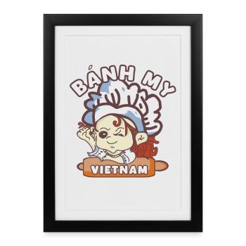 banh mi Vietnam - Framed poster (27 × 37 cm) - black - Front