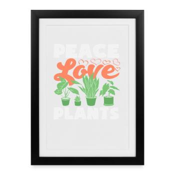 Love Plants Hobby Gardener Gardening - Framed poster (27 × 37 cm) - black - Front
