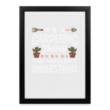 It's a matter of gardening - Framed poster (27 × 37 cm) - black - Front