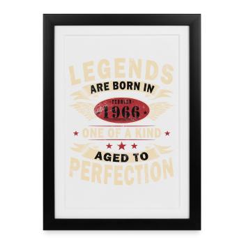 Février 1966 - Février 1966 Don - Affiche encadrée (27 × 37 cm) - noir - Devant