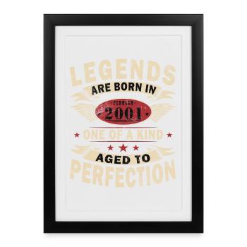 February 2001 Jubilee February 2001 February - Framed poster (27 × 37 cm) - black - Front