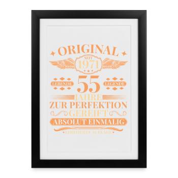 55e anniversaire Légende vivante depuis 1971 - Affiche encadrée (27 × 37 cm) - noir - Devant