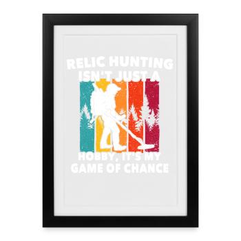 Détecteur de métaux Relic Seeker - Affiche encadrée (27 × 37 cm) - noir - Devant