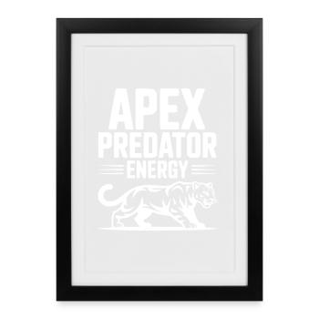 Énergie des prédateurs suprêmes - Affiche encadrée (27 × 37 cm) - noir - Devant