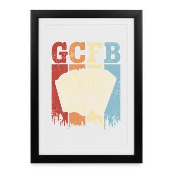 Accordéon Styrian GCFB Squeezebox - Affiche encadrée (27 × 37 cm) - noir - Devant