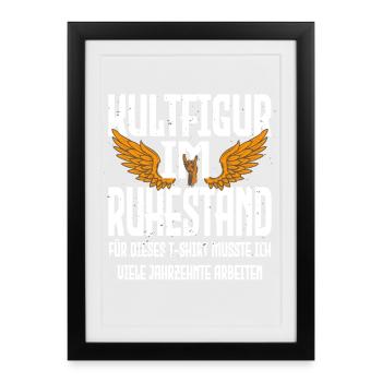 Pension 2026 Early retirement, partial retirement Pension - Framed poster (27 × 37 cm) - black - Front