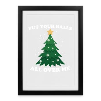 Pose tes couilles sur moi – W inapproprié - Affiche encadrée (27 × 37 cm) - noir - Devant