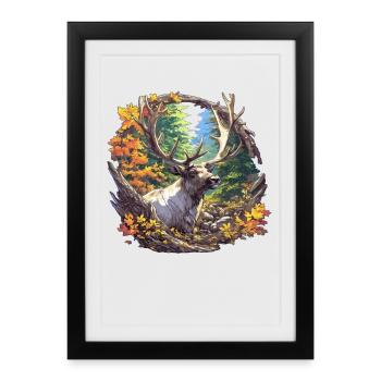 Renne Renne - Affiche encadrée (27 × 37 cm) - noir - Devant