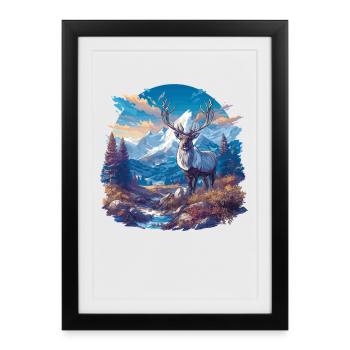 Renne Renne - Affiche encadrée (27 × 37 cm) - noir - Devant