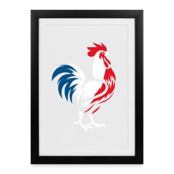 French rooster - Framed poster (27 × 37 cm) - black - Front