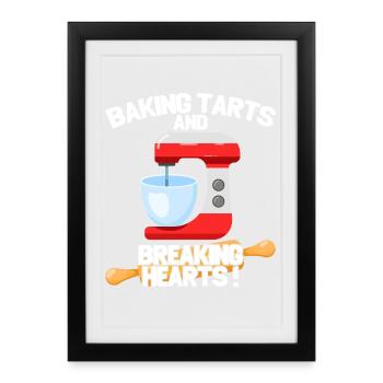 Tartes de Cuisson et Cœurs Brisés - Affiche encadrée (27 × 37 cm) - noir - Devant
