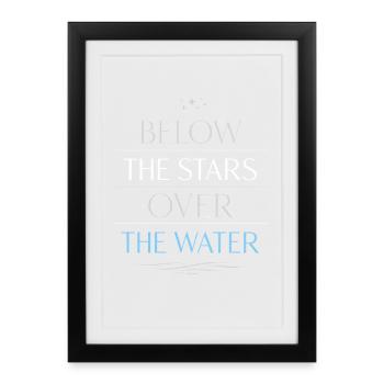 Navigation de nuit avec - Affiche encadrée (27 × 37 cm) - noir - Devant